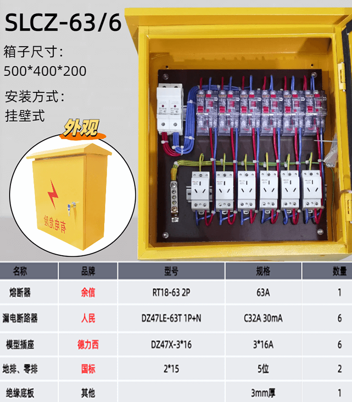 工地三级配电箱-壁挂式
